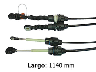 CABLES CAMBIOS - SELECTORA DE CAJA LIVIANOS RENAULT DUSTER/DUSTER OROCH 2.0 16V F4R 4X4 DOS CABLES UNIDOS CON GOMA - LARGO 1140 MM - FREMEC 4342