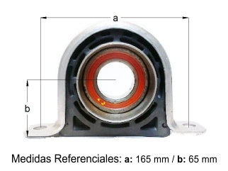 RODAMIENTOS DE CARDAN LIVIANOS FORD RANGER 4X2-4X4 SOPORTE CON CHAPA SOPORTE DIAMETRO INTERIOR 40 MM_
