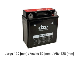 BATERIAS DE MOTOS 12N5-3B / YB5LB - 12V - 5 AMPERES - CCA: 70A_