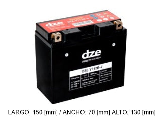 BATERIAS DE MOTOS YT12B-4 - 12V - 10 AMPERES - CCA: 210A_