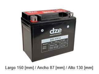 BATERIAS DE MOTOS YTX12 - 12V - 10 AMPERES CCA: 180A_