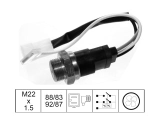 BULBOS TEMPERATURA ELECTROVENT FIAT DUNA/UNO/FIORINO 1.7 D CABLE CORTO / SPAZIO 1.3 D_