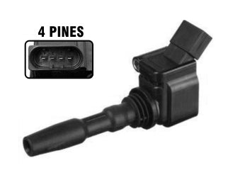 BOBINAS DE ENCENDIDO VOLKSWAGEN GOL TREND/VOYAGE/FOX/SURAN/POLO/VIRTUS/T-CROSS/GOLF VII 1.6 MSI-1.4 TSI/UP/NIVUS 1.0 TSI_