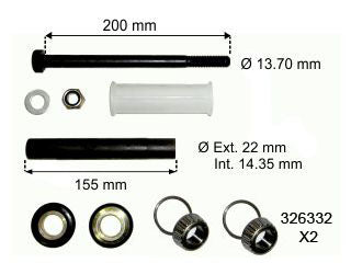 RODAMIENTOS SUSPENSION FIAT PALIO/SIENA/TEMPRA/MAREA KIT REPARACION EJE TRASERO EJE 12MM_