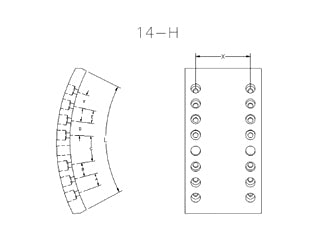 BLOQUES PARA FRENOS PESADOS MERCEDES BENZ 1114/609/709/710/712/809/811/813/814/912/914 TRASERO 2+2-ANCHO 122MM-ESPESOR 11.20MM_
