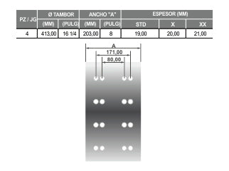 BLOQUES PARA FRENOS PESADOS SCANIA 94/113/124/143/310/420/560 DELANTERO/TRASERO 4 PIEZAS - ANCHO 203MM - ESPESOR 21.00MM_