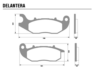 PASTILLAS DE FRENOS MOTOS YAMAHA CROSSER 150 14/../XTZ 250 16/.. DELANTERA_