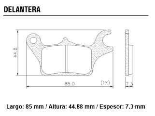 PASTILLAS DE FRENOS MOTOS HONDA WAVE 110 12/16 / YAMAHA SZR 150 16/.. DELANTERA_