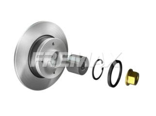 DISCOS DE FRENOS LIVIANOS RENAULT MEGANE II/SCENIC / NISSAN TIIDA DISCO TRASERO SOLIDO CON MAZA 240 MM SOLO FREMAX CON RODAM_