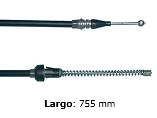 CABLES FRENO DE MANO LIVIANOS DODGE POLARA/VALIANT/GTX/CORONADO FRENO TRASERO DERECHO/IZQUIERDO  -  LARGO 755 MM_