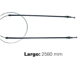 CABLES FRENO DE MANO LIVIANOS FIAT 600 64/.. FRENO ENTRE RUEDAS - LARGO 2580 MM - FREMEC 19_