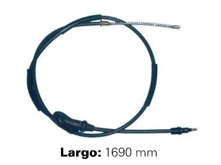CABLES FRENO DE MANO LIVIANOS PEUGEOT 505 ../85 FRENO TRASERO DERECHO/IZQUIERDO  -  LARGO 1690 MM_