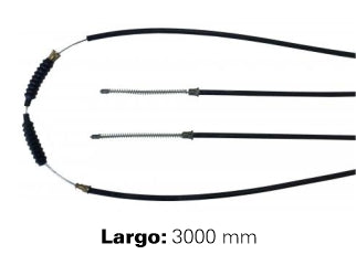 CABLES FRENO DE MANO LIVIANOS RENAULT 6 FRENO ENTRE RUEDAS - LARGO 3000 MM - FREMEC 162_