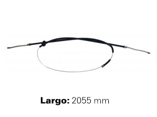 CABLES FRENO DE MANO LIVIANOS RENAULT 12 71/76 FRENO ENTRE RUEDAS  -  LARGO 2055 MM_
