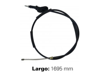 CABLES FRENO DE MANO LIVIANOS PEUGEOT 504 82/85 FRENO TRASERO DERECHO/IZQUIERDO A CAMPANA - LARGO 1695 MM - FREMEC 220_