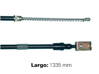 CABLES FRENO DE MANO LIVIANOS PEUGEOT 504 PICK UP T6B 79/.. FRENO TRASERO DERECHO A CAMPANA  -  LARGO 1335 MM_