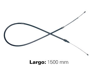 CABLES FRENO DE MANO LIVIANOS PEUGEOT 504 PICK UP T6B 79/.. FRENO TRASERO IZQUIERDO A CAMPANA  -  LARGO 1500 MM_