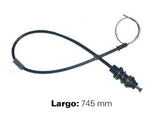 CABLES DE ACELERADOR LIVIANOS PEUGEOT 505 GL-GR-SR CARBURADOR ZENITH ../84 LARGO 745 MM - FREMEC 246_