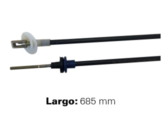 CABLES DE EMBRAGUE LIVIANOS FIAT REGATTA 2000 2.0 87/.. CABLE LARGO CON HORQUILLA FORJADA Y PIEZA PLASTICA  -  LARGO 685 MM  -