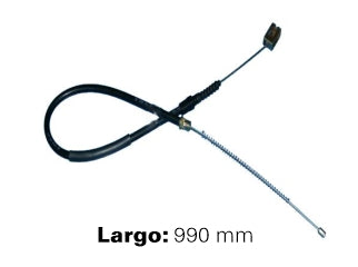 CABLES FRENO DE MANO LIVIANOS RENAULT FUEGO GTS - GTX - RX - TS 78/.. FRENO TRASERO DERECHO  -  LARGO 990 MM_