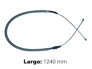 CABLES FRENO DE MANO LIVIANOS RENAULT FUEGO 2.2 80/../FUEGO GTA MAX 91/.. FRENO TRASERO IZQUIERDO - CABLO LARGO - LARGO 1240 MM -