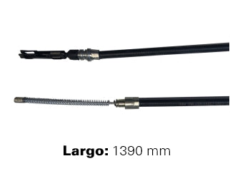 CABLES FRENO DE MANO LIVIANOS FORD ESCORT 1.8 89/.. FRENO TRASERO DERECHO  -  LARGO 1390 MM_