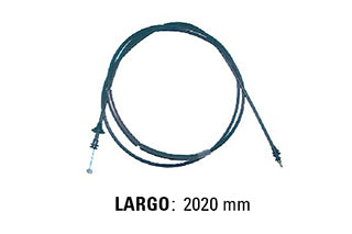 CABLES APERTURA CAPOT LIVIANOS FORD ESCORT/ORION 86/93 SIN MANIJA - CON GUARDAPOLVO - LARGO 2020 MM_