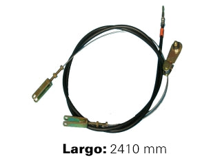 CABLES FRENO DE MANO LIVIANOS DODGE 1500 71/78 / VOLKSWAGEN 1500 CONJUNTO COMPLETO - LARGO 2410 MM - FREMEC 423_