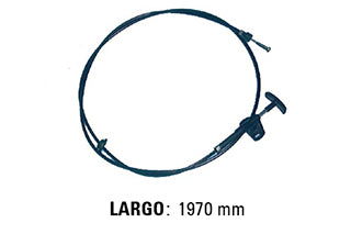CABLES APERTURA CAPOT LIVIANOS CHEVROLET PICK UP/CAMION CON MANIJA - LARGO 1970 MM_