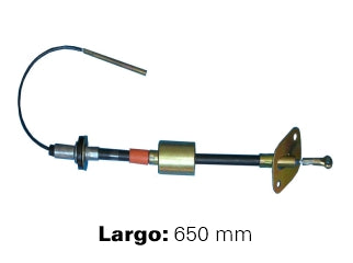 CABLES DE EMBRAGUE LIVIANOS FIAT UNO/DUNA/FIORINO 1.6 TIPO 93/.. CAJA LANCIA  -  CON CONTRAPESO  -  VAINA NEGRA  -  LARGO 650 MM