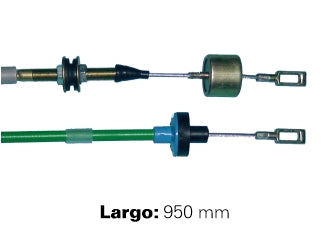 CABLES DE EMBRAGUE LIVIANOS VOLKSWAGEN SENDA/SAVEIRO DIESEL ../94 HORQUILLA METALICA  -  LARGO 950 MM_