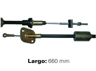 CABLES DE EMBRAGUE LIVIANOS FIAT UNO/DUNA MOTOR TIPO 95/.. CAJA REGATTA - CON CONTRAPESO - VAINA VERDE - LARGO 660MM - FREMEC 51