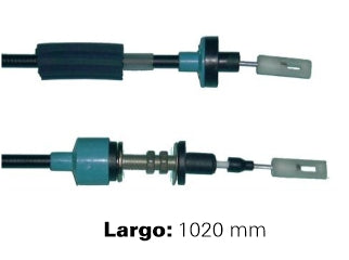CABLES DE EMBRAGUE LIVIANOS VOLKSWAGEN GOL AB9/SAVEIRO 1.6 - 1.8 - 2.0 95/.. HORQUILLA PLASTICA  -  LARGO 1020 MM_