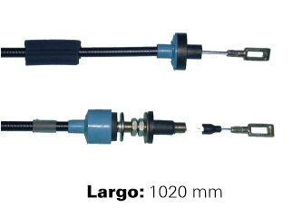 CABLES DE EMBRAGUE LIVIANOS VOLKSWAGEN GOL AB9/SAVEIRO 1.6-1.8-2.0 95/.. HORQUILLA METALICA - LARGO 1020 MM - FREMEC 523_