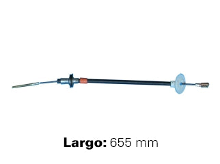 CABLES DE EMBRAGUE LIVIANOS FIAT REGATTA 1.6 TIPO 91/92 SIN CONTRAPESO - HORQUILLA FORJADA Y PIEZA PLASTICA - LARGO 655 MM - FRE
