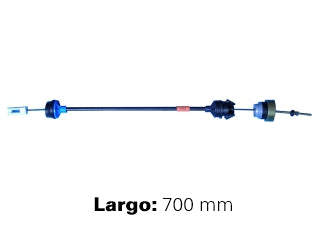 CABLES DE EMBRAGUE LIVIANOS PEUGEOT 306 1.8 XU7J9 ../00 CAJA BE3 CON HORQUILLA  - REGULACION MANUAL  -  LARGO 700 MM_