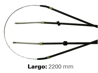 CABLES FRENO DE MANO LIVIANOS RENAULT 12 92/.. FRENO ENTRE RUEDAS PLATO R18 - LARGO 2200 MM - FREMEC 584_