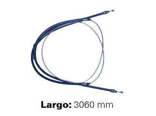 CABLES FRENO DE MANO LIVIANOS PEUGEOT BOXER / CITROEN JUMPER / FIAT DUCATO 94/02 FRENO ENTRE RUEDAS A CAMPANA - LARGO 3060 MM - FR
