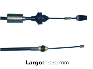 CABLES DE EMBRAGUE LIVIANOS RENAULT CLIO 1.1 8V - 1.2 8V - 1.4 8V - 1.7 8V CON CONTRAPESO  -  LARGO 1030 MM_