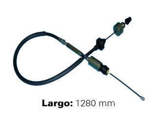 CABLES DE EMBRAGUE LIVIANOS RENAULT LAGUNA 8V CON DOS CONTRAPESOS  -  REGULACION MANUAL  -  LARGO 1280 MM_