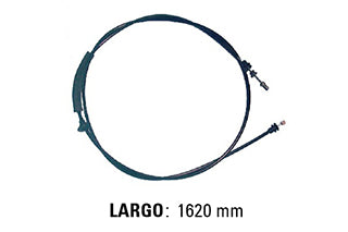 CABLES APERTURA CAPOT LIVIANOS FORD KA/PUMA SIN MANIJA - CON GUARDAPOLVO - LARGO 1620 MM_