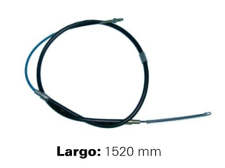 CABLES FRENO DE MANO LIVIANOS VOLKSWAGEN POLO 94/.. / SEAT IBIZA/CORDOBA 99/.. FRENO TRASERO DER/IZQ A CAMPANA - LARGO 1520 MM - F