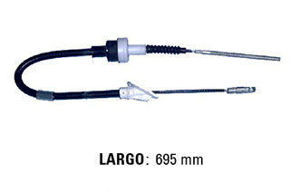 CABLES DE EMBRAGUE LIVIANOS FIAT UNO TURBO IE 87/93 LARGO 695 MM_