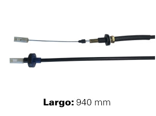 CABLES DE EMBRAGUE LIVIANOS VOLKSWAGEN CARAT/QUANTUM/SANTANA 2.0 91/00 HORQUILLA PLASTICA - LARGO 940 MM_