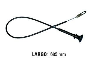 CABLES APERTURA CAPOT LIVIANOS RENAULT 12 73/.. CON PERILLA  -  LARGO 685 MM_