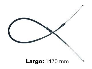 CABLES FRENO DE MANO LIVIANOS RENAULT KANGOO 98/.. FRENO TRASERO DERECHO A CAMPANA - LARGO 1470 MM_