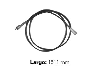 CABLES VELOCIMETRO LIVIANOS RENAULT TRAFIC 81/.. SIN GUARDAPOLVO BULBO Y ACOPLE PLASTICO  -  LARGO 1511 MM_