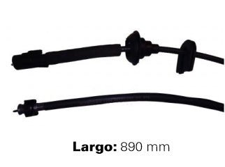CABLES VELOCIMETRO LIVIANOS FORD FIESTA/COURIER 97/.. CON GUARDAPOLVO  -  LARGO 890 MM  -  CON ACOPLE ORIGINAL Y TUERCA M18_