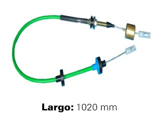 CABLES DE EMBRAGUE LIVIANOS VOLKSWAGEN GOL/SAVEIRO 1.6 D 95/.. HORQUILLA PLASTICA  -  LARGO 1020 MM_