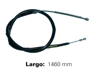 CABLES FRENO DE MANO LIVIANOS MERCEDES BENZ MB 180 FRENO TRASERO DERECHO/IZQUIERDO A CAMPANA  -  LARGO 1460 MM_
